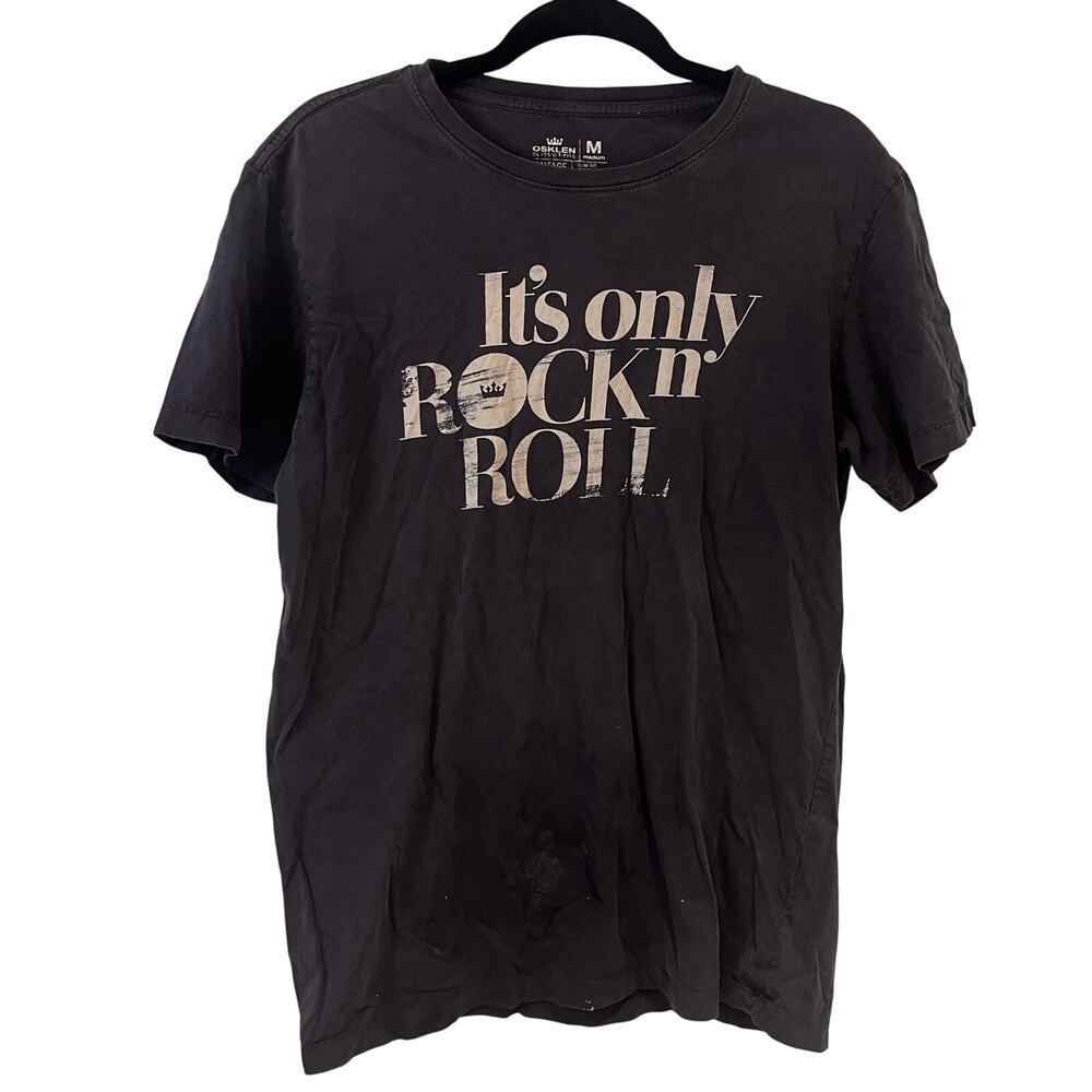 Osklen Black It's Only Rock and Roll Retro Style T Shirt Medium